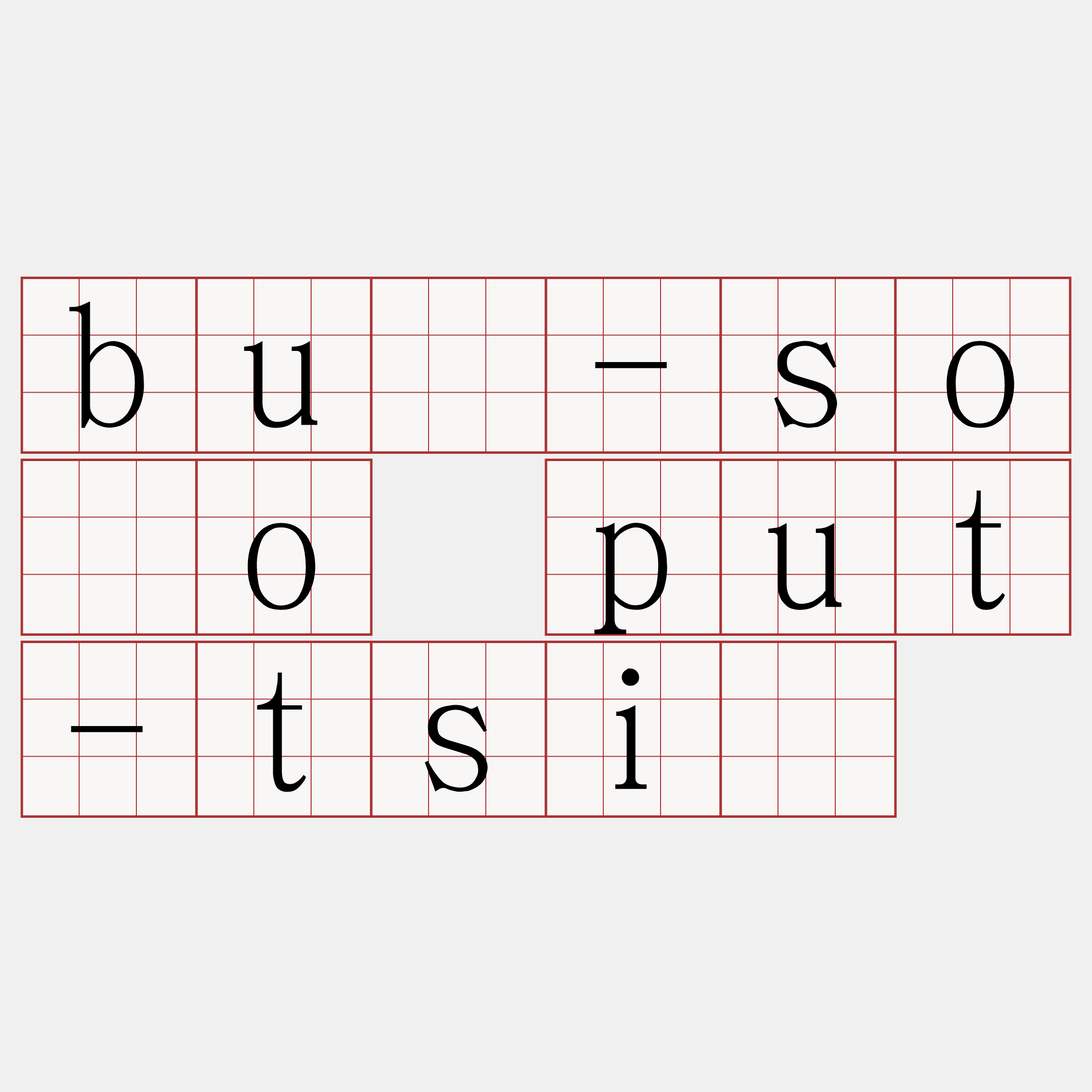 bû-sóo put-tsì